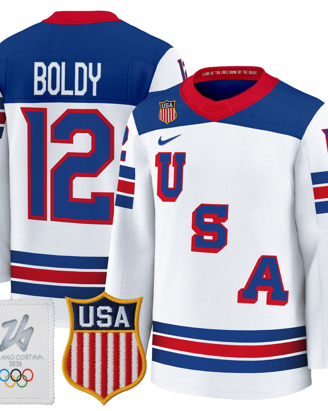 Men's 2026 USA Olympic Premium Hockey Jersey - All Stitched