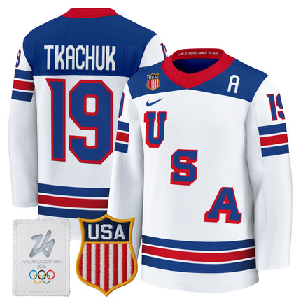 Men's 2026 USA Olympic Premium Hockey Jersey - All Stitched