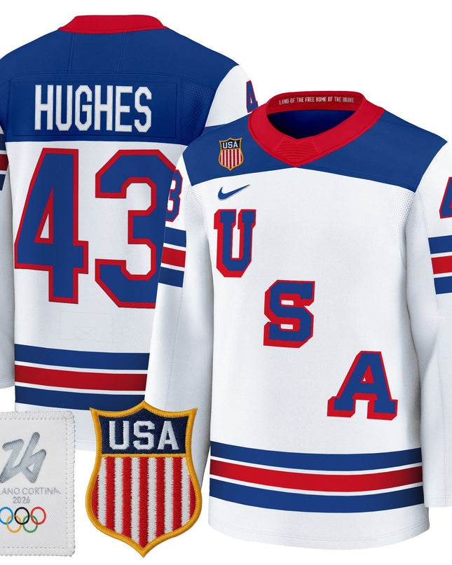 Men's 2026 USA Olympic Premium Hockey Jersey - All Stitched