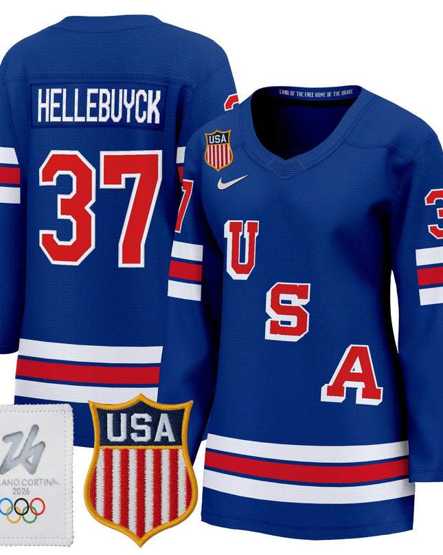 Women's 2026 USA Olympic Premium Hockey Jersey - All Stitched