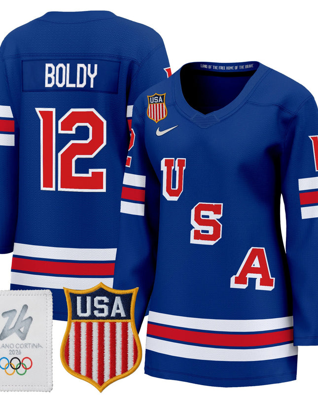 Women's 2026 USA Olympic Premium Hockey Jersey - All Stitched