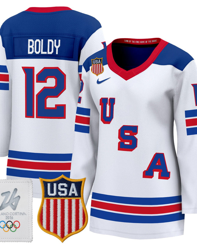 Women's 2026 USA Olympic Premium Hockey Jersey - All Stitched