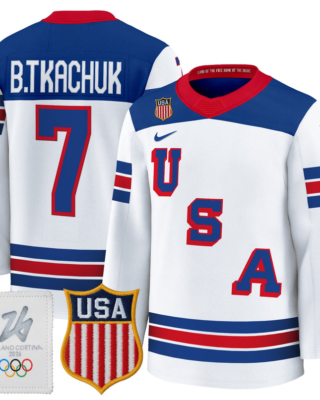 Men's 2026 USA Olympic Premium Hockey Jersey - All Stitched