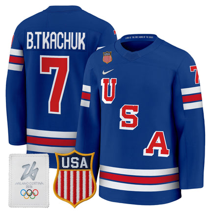 Men's 2026 USA Olympic Premium Hockey Jersey - All Stitched