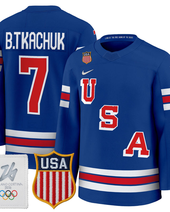 Men's 2026 USA Olympic Premium Hockey Jersey - All Stitched
