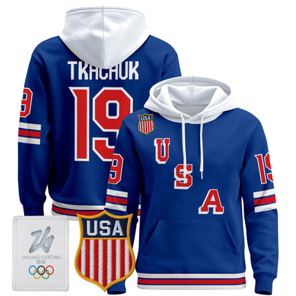 Men's 2026 USA Olympic Premium Hockey Hoodie - All Stitched