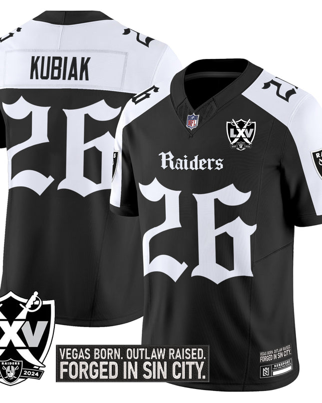 Men's Las Vegas Raiders 'Gothic Sin City Shadows Edition' Vapor Limited Jersey - All Stitched
