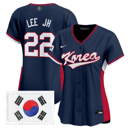 Women's Team Korea 2026 World Baseball Classic Vapor Premier Jersey - All Stitched