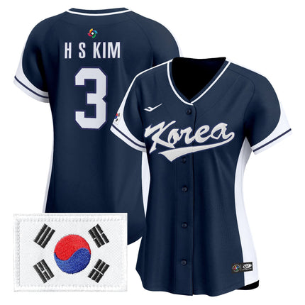 Women's Team Korea 2026 World Baseball Classic Vapor Premier Jersey - All Stitched