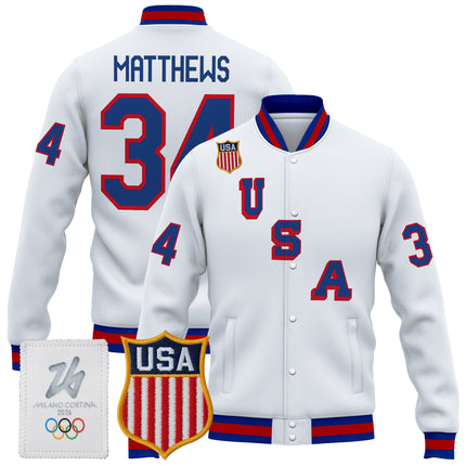 Men's 2026 USA Olympic Premium Hockey Jacket - All Stitched