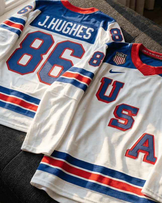 Men's 2026 USA Olympic Premium Hockey Jersey - All Stitched