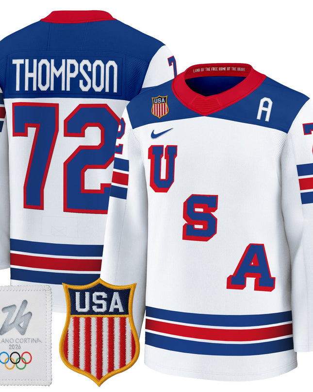 Men's 2026 USA Olympic Premium Hockey Jersey - All Stitched