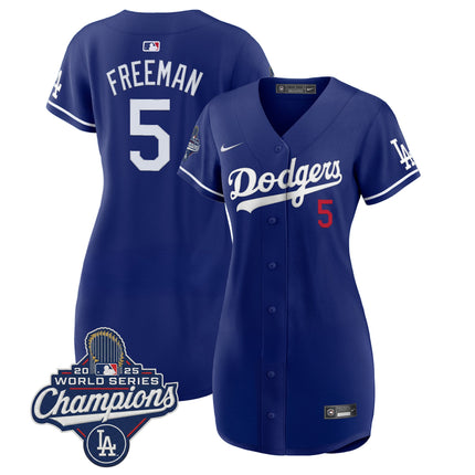 Women's Dodgers 2025 World Series Champions Patch Baseball Dress - All Stitched
