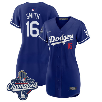 Women's Dodgers 2025 World Series Champions Patch Baseball Dress - All Stitched