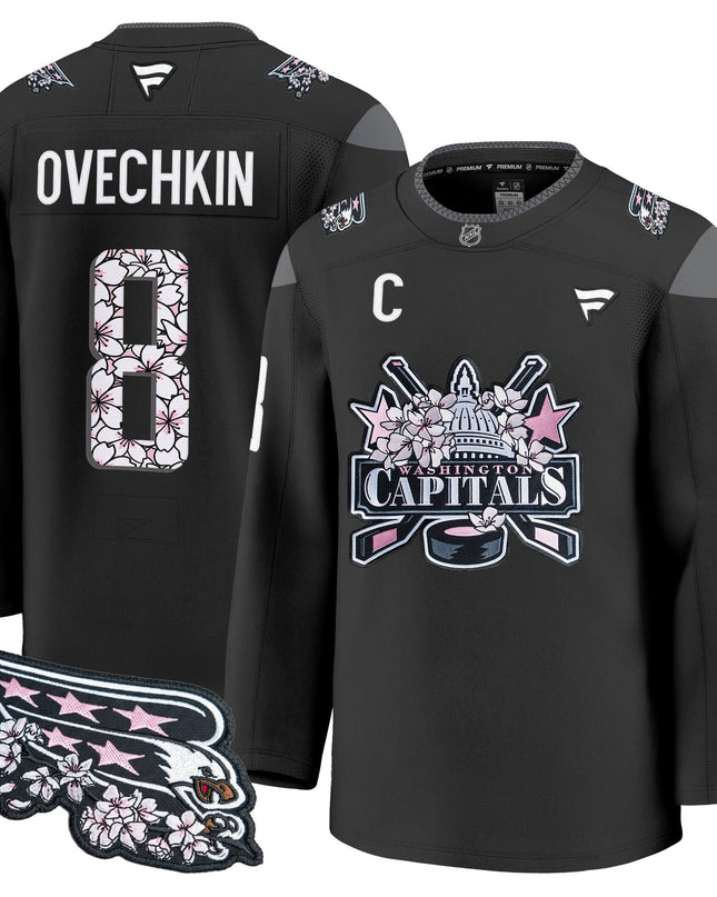Men's Washington Capitals 2026 Cherry Blossom Premium Jersey - All Stitched