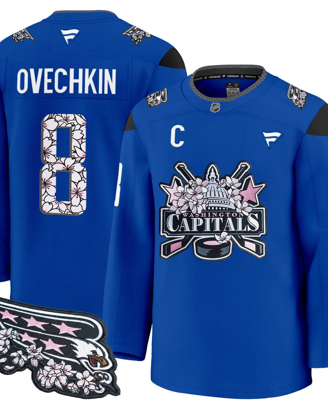 Men's Washington Capitals 2026 Cherry Blossom Premium Jersey - All Stitched