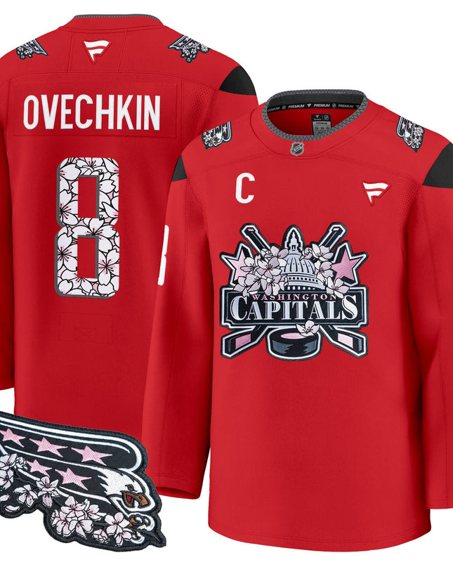 Men's Washington Capitals 2026 Cherry Blossom Premium Jersey - All Stitched