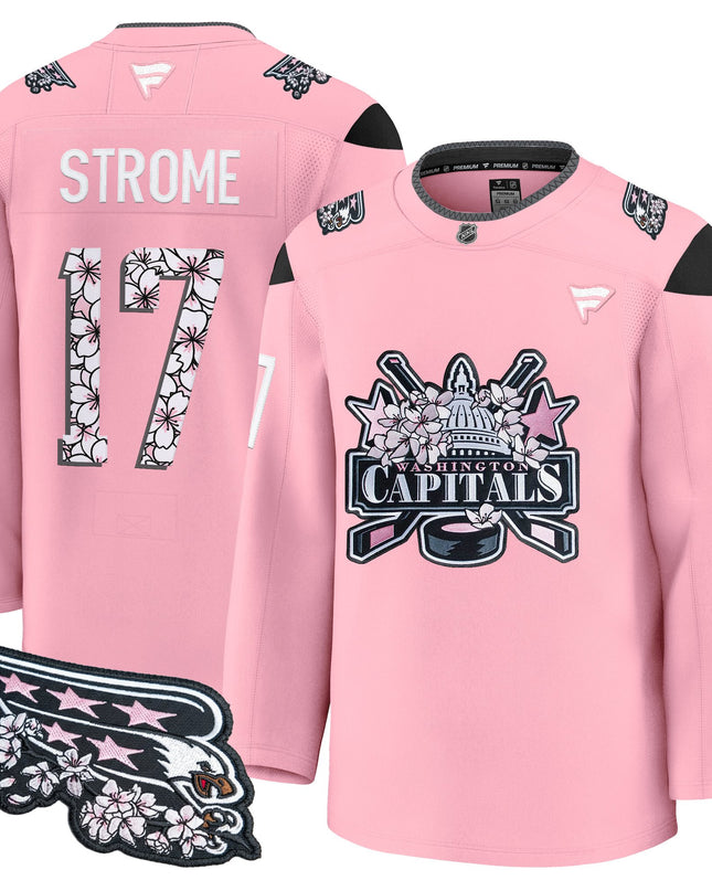 Men's Washington Capitals 2026 Cherry Blossom Premium Jersey - All Stitched
