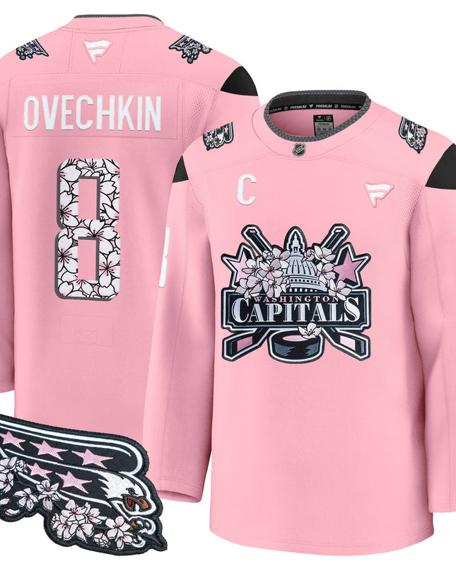 Men's Washington Capitals 2026 Cherry Blossom Premium Jersey - All Stitched