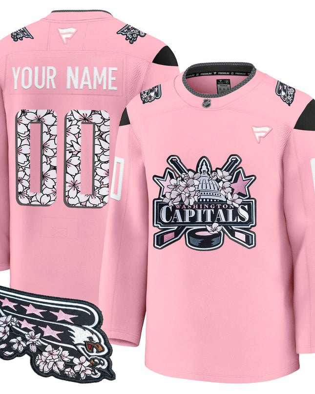 Washington Capitals 2026 Cherry Blossom Premium Custom Jersey - All Stitched