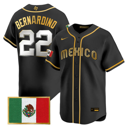 Men's Team Mexico World Baseball Classic Gold Vapor Premier Jersey - All Stitched