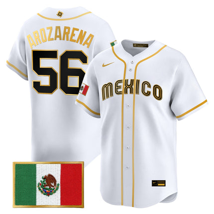 Men's Team Mexico World Baseball Classic Gold Vapor Premier Jersey - All Stitched