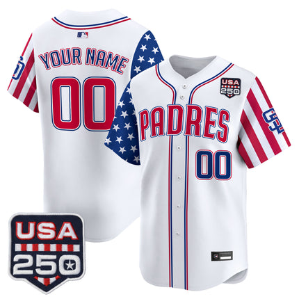 San Diego Padres "America250 Edition" Vapor Premier Limited Custom Jersey - All Stitched