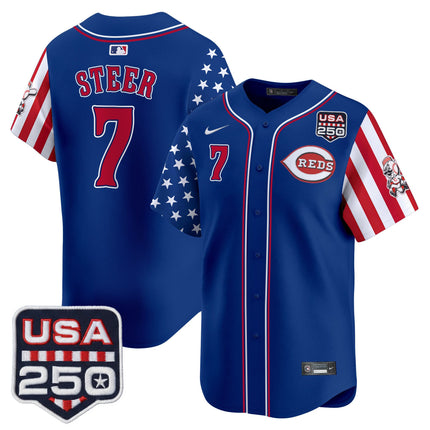Men's Cincinnati Reds "America250 Edition" Vapor Premier Limited Jersey - All Stitched