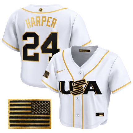 Women's Team USA World Baseball Classic Crop Top Baseball Jersey - All Stitched