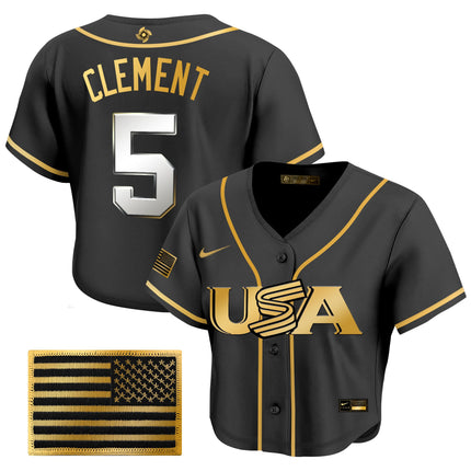 Women's Team USA World Baseball Classic Crop Top Baseball Jersey - All Stitched