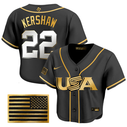 Women's Team USA World Baseball Classic Crop Top Baseball Jersey - All Stitched