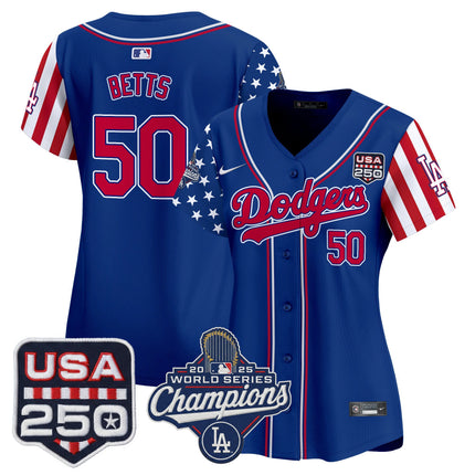 Women's Los Angeles Dodgers "America250 Edition" Vapor Premier Limited Jersey V2 - All Stitched