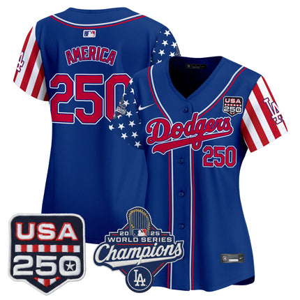 Women's Los Angeles Dodgers "America250 Edition" Vapor Premier Limited Jersey V2 - All Stitched