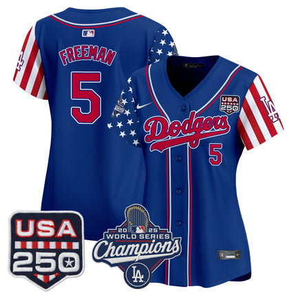Women's Los Angeles Dodgers "America250 Edition" Vapor Premier Limited Jersey V2 - All Stitched
