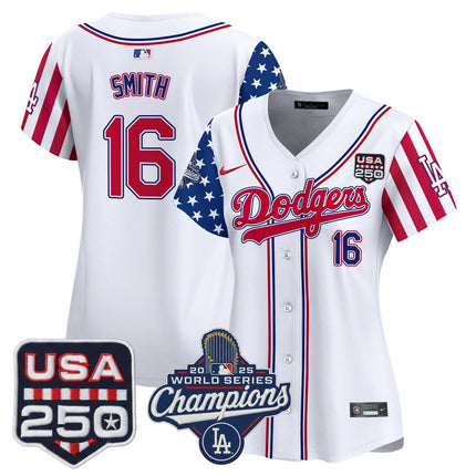 Women's Los Angeles Dodgers "America250 Edition" Vapor Premier Limited Jersey V2 - All Stitched