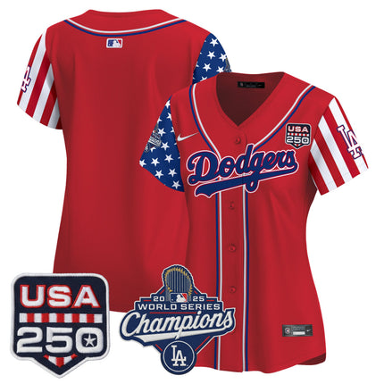 Women's Los Angeles Dodgers "America250 Edition" Vapor Premier Limited Jersey V2 - All Stitched