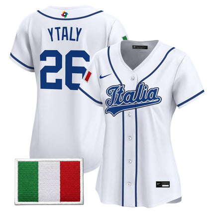Women's Team Italy 2026 World Baseball Classic Vapor Premier Jersey - All Stitched