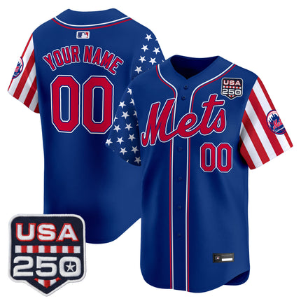New York Mets "America250 Edition" Vapor Premier Limited Custom Jersey - All Stitched