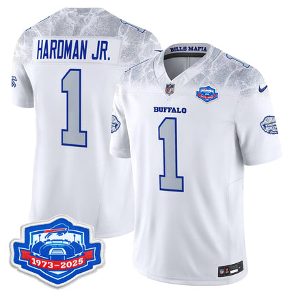 Men's Buffalo Bills 1973 - 2025 Farewell Season Patch Vapor Limited Jersey - All Stitched