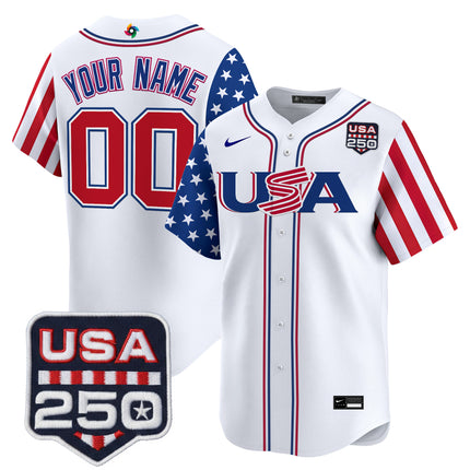 Team USA World Baseball Classic "America250 Edition" Vapor Premier Limited Custom Jersey - All Stitched