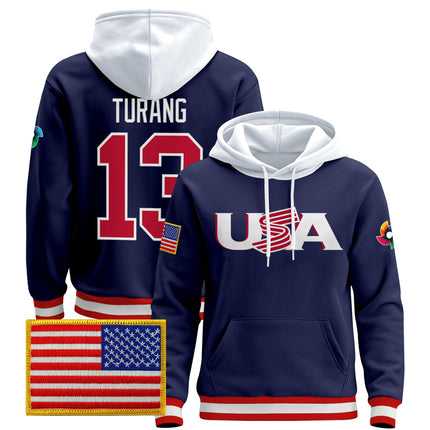 Men's Team USA 2026 World Baseball Classic Vapor Premier Hoodie Jersey - All Stitched