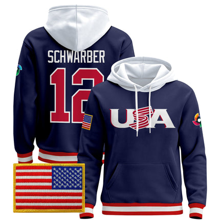 Men's Team USA 2026 World Baseball Classic Vapor Premier Hoodie Jersey - All Stitched
