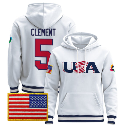 Men's Team USA 2026 World Baseball Classic Vapor Premier Hoodie Jersey - All Stitched