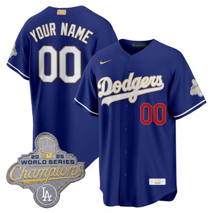 Los Angeles Dodgers "Gold Collection" Premier Limited Custom Jersey - All Stitched