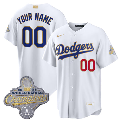 Los Angeles Dodgers "Gold Collection" Premier Limited Custom Jersey - All Stitched