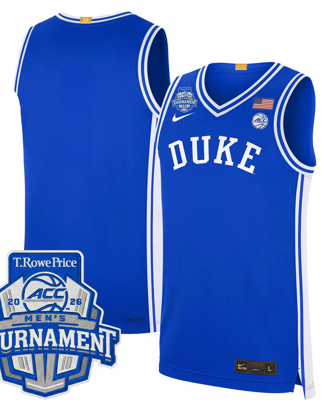 Men's Duke Blue Devils 2026 ACC Conference Tournament Champions Basketball Jersey - All Stitched