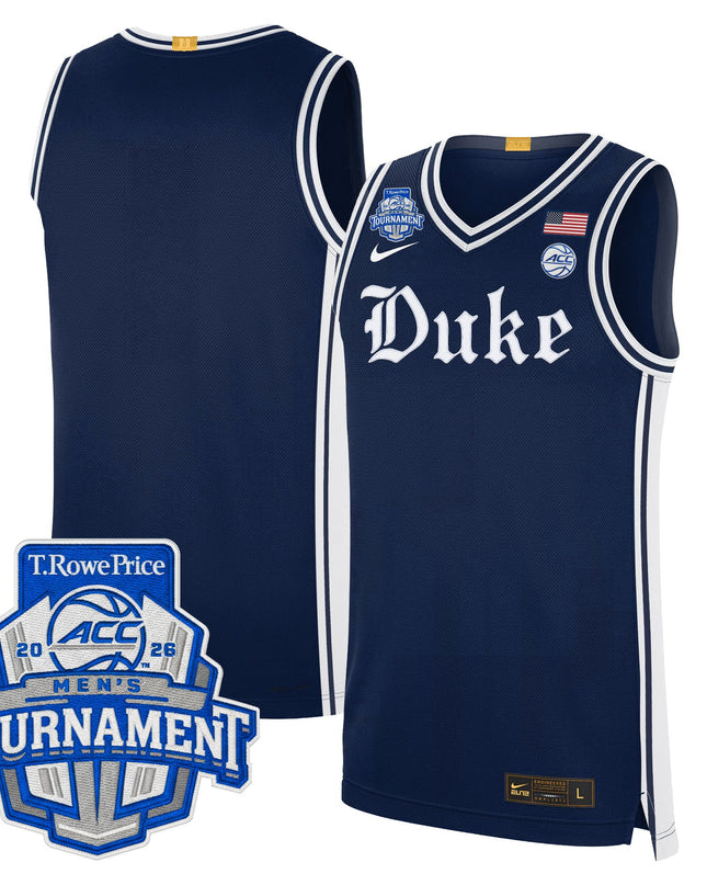 Men's Duke Blue Devils 2026 ACC Conference Tournament Champions Basketball Jersey - All Stitched
