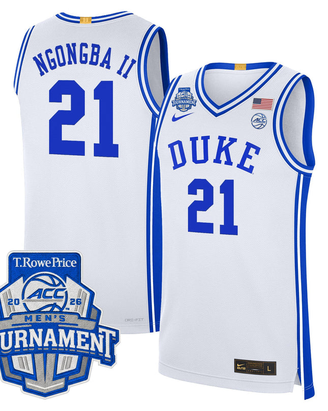 Men's Duke Blue Devils 2026 ACC Conference Tournament Champions Basketball Jersey - All Stitched