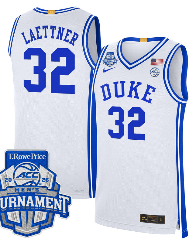 Men's Duke Blue Devils 2026 ACC Conference Tournament Champions Basketball Jersey - All Stitched