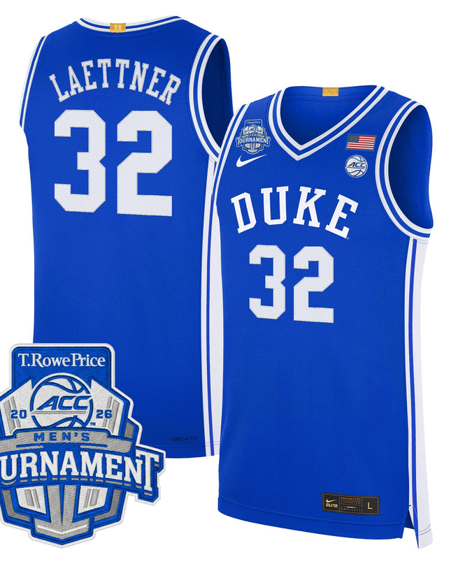 Men's Duke Blue Devils 2026 ACC Conference Tournament Champions Basketball Jersey - All Stitched